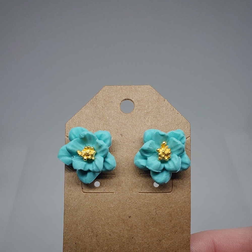 Turquoise Floral Earrings